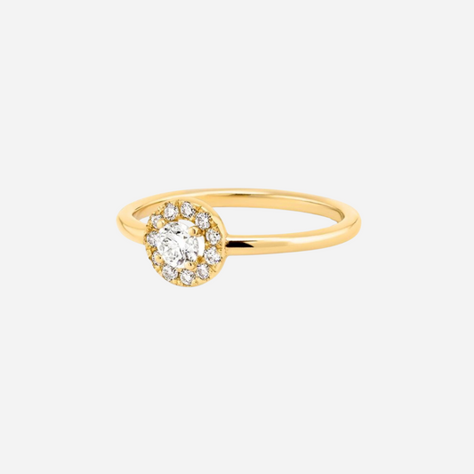 14K Gold Plated Moissanite Ring