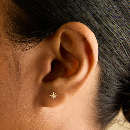 14K Gold Plated Star Studs