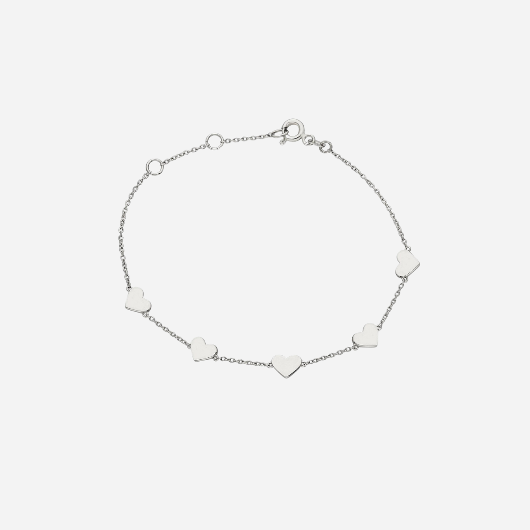 Gold Heart Charm Bracelet