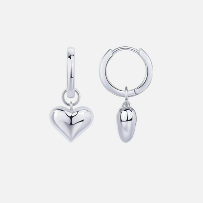 Heart Charm Huggie Earrings