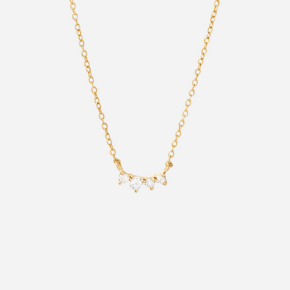 Layered Dainty CZ Gold Necklace