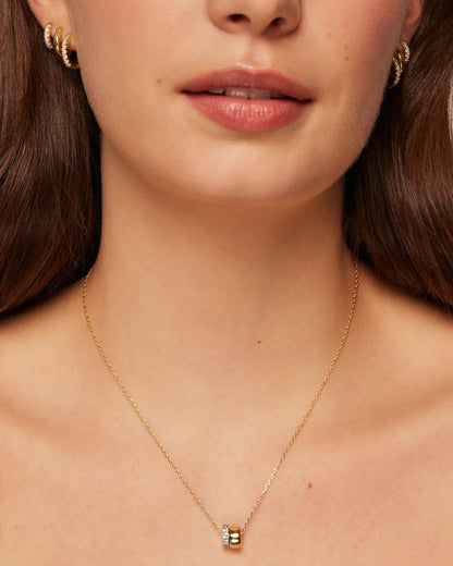 Luxe Duo Circle Pendant Necklace