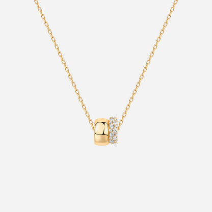 Luxe Duo Circle Pendant Necklace