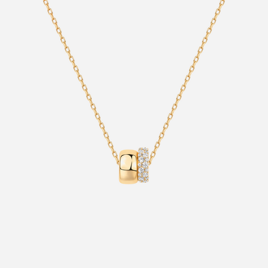 Luxe Duo Circle Pendant Necklace