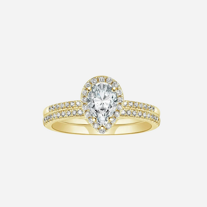 Pear Shaped Cubic Zirconia Ring