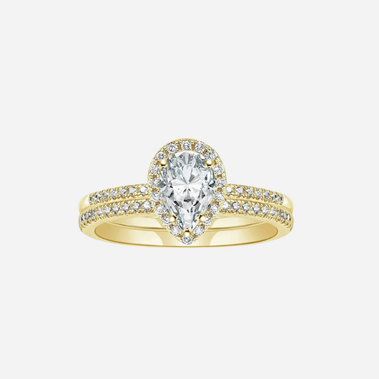 Pear Shaped Cubic Zirconia Ring