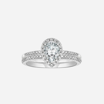 Pear Shaped Cubic Zirconia Ring