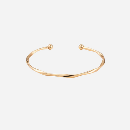 Twisted Gold Bangle Bracelet