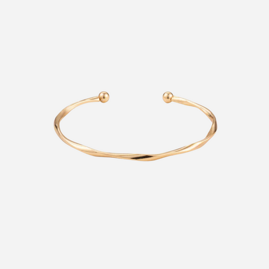 Twisted Gold Bangle Bracelet