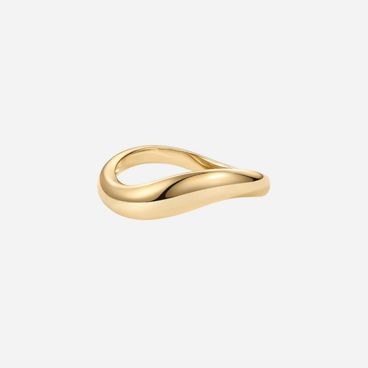 Wavy Gold Stackable Ring