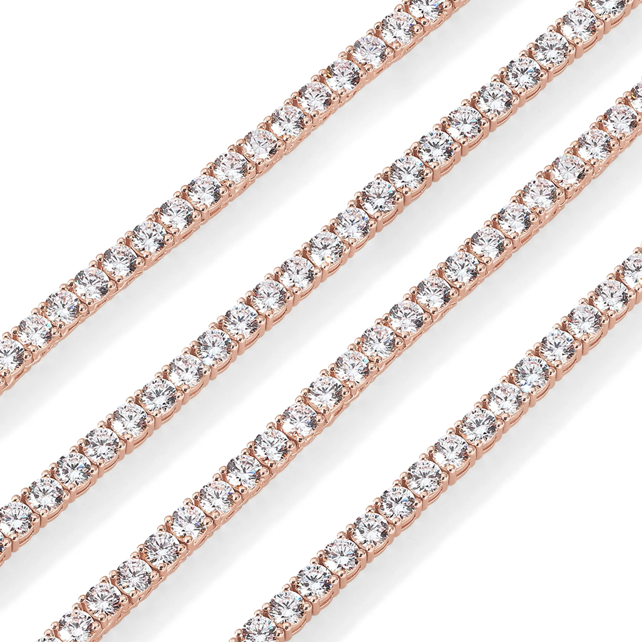 14K Gold Plated Diamond Tennis Necklace
