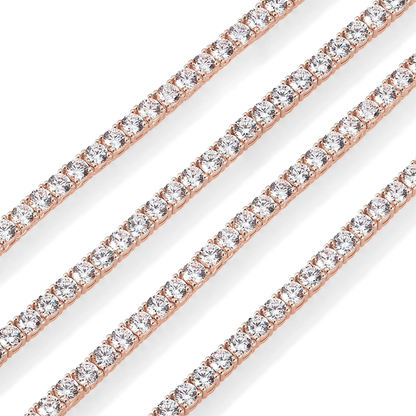 14K Gold Plated Diamond Tennis Necklace